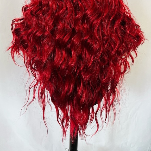 A Fabulous 24” Ruby Red 13x2.5 Premium Fiber Lace Front Wig - Daily Wear/Events - Picture 15 of 15